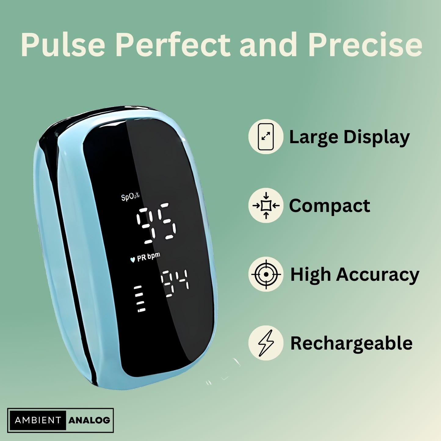 AmbientAnalog™ Finger Pulse Oximeter